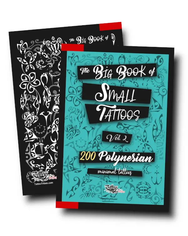 Front cover of Volume 2 e-book featuring traditional Polynesian geometric motifs and tribal tattoo stencils