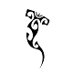 A tribal outline of a hammerhead shark, honoring Pacific marine heritage through a clean minimalist tattoo layout.