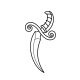 A fierce fine-line dagger design with a slender blade layout, balancing modern crisp lines with traditional flash character.