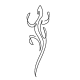 A sleek single-line lizard design, crafted to rest naturally along the wrist, ankle, or nape of the neck.