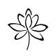 A highly balanced geometric blueprint of an unfolding sacred lotus flower, captured in a modern thin-line style tailored for the sternum or spine.