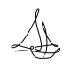 A clean line art piece of a small sailboat on a metaphoric journey, featuring simple triangular sails and a minimalist hull for an evergreen iconic look.