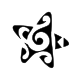 A Polynesian tribal five-point star graphic, delivering a clean design representing direction and goal-setting mindset.