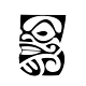 An iconic Marquesan Tiki ancestral strength figure, stripped down to a simplified layout that retains a bold cultural presence on a small scale.